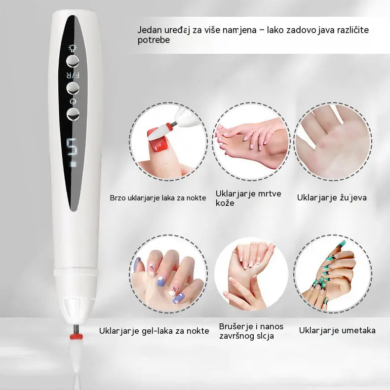 💅✨Prijenosna električna brusilica za nokte 2 u 1 s UV lampom