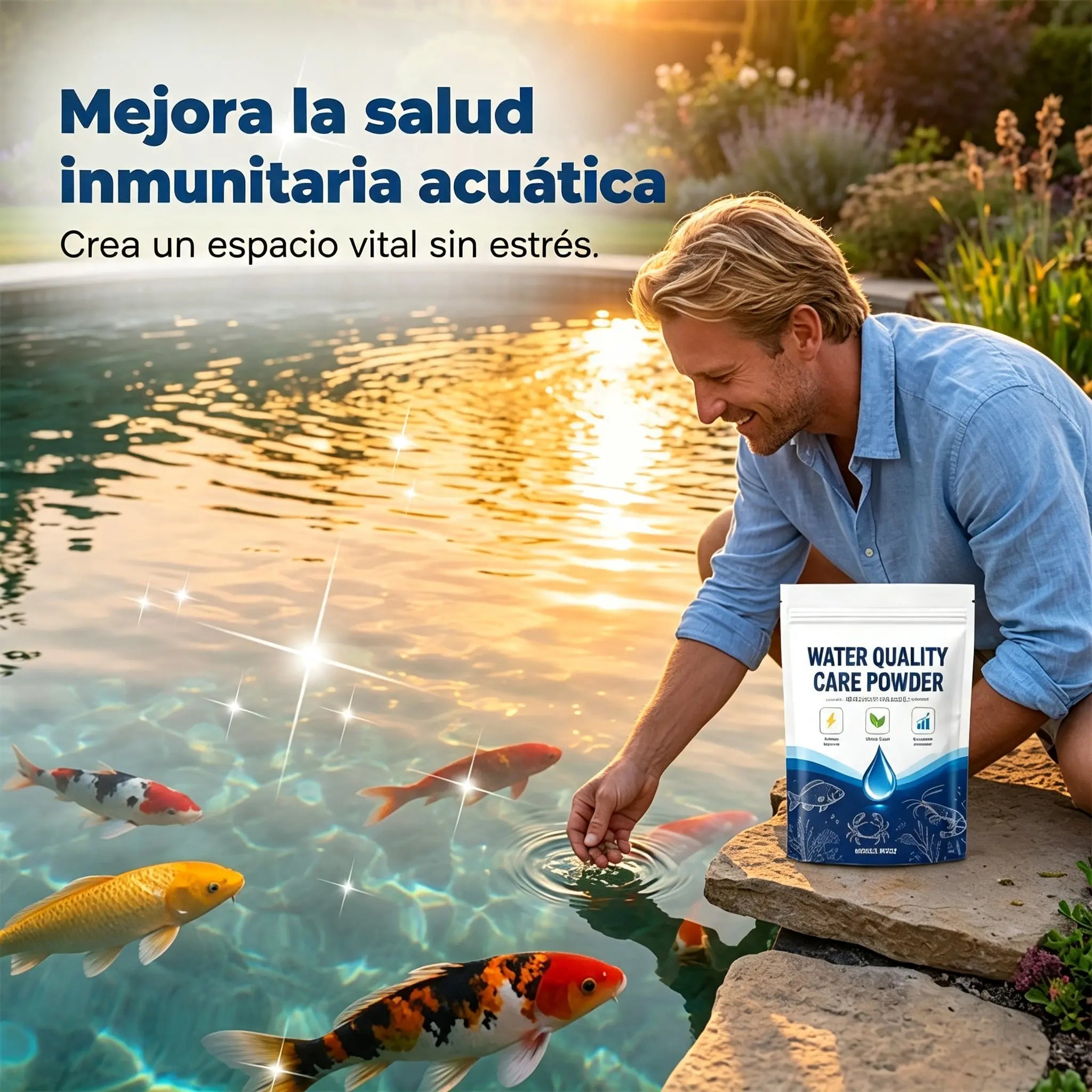 🌊【¡Compra 1 y llévate 1 gratis!】💧 Polvo clarificador para agua de acuario y estanques | Limpieza suave y profunda, agua cristalina en minutos, cuidado diario para peces y plantas