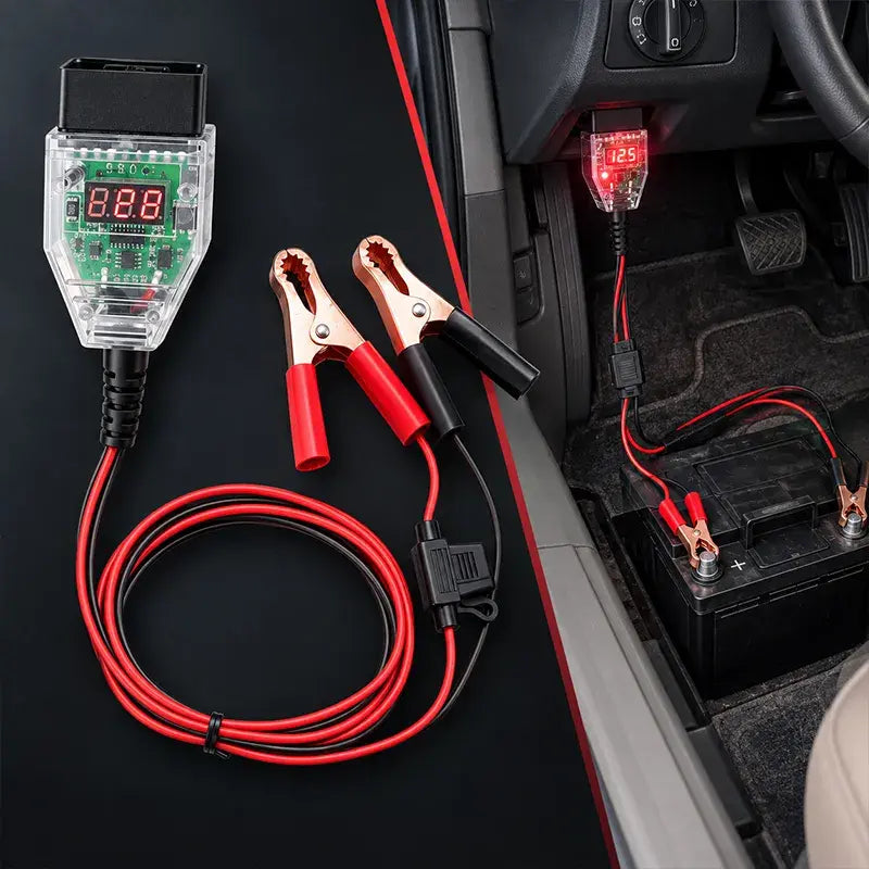 🔋🛠️ OBD Herramienta para Cambio de Batería de Coche | Detector de Fugas de Corriente con Pantalla Digital ⚡