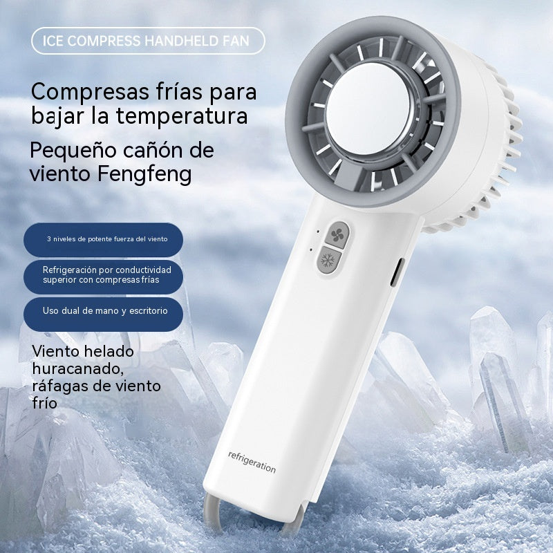 🔥【Oferta por tiempo limitado】❄️Mini ventilador de mano con refrigeración por semiconductor