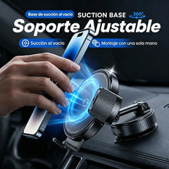 ✨💪Soporte magnético ajustable para coche con base de succión al vacío, soporte magnético universal estable para teléfono, accesorio para el interior del coche