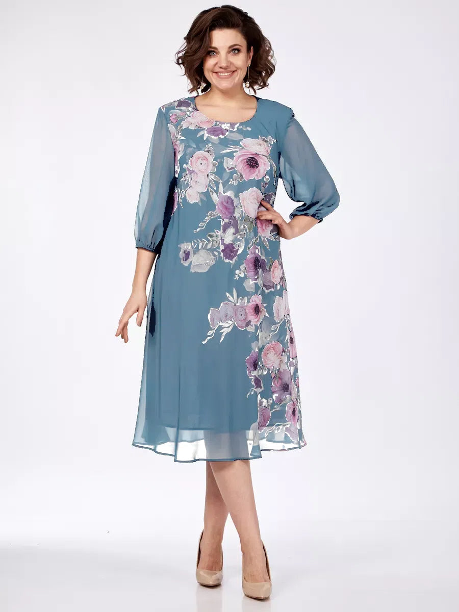 🌸Venta Flash--49% DE DESCUENTO💥💕【S-5XL】 Elegante Vestido Estampado Floral Primaveral 🌷💃
