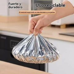 ✨【Paquete de 50 unidades】♻️🍲Tapa aislante reutilizable de papel de aluminio apta para alimentos