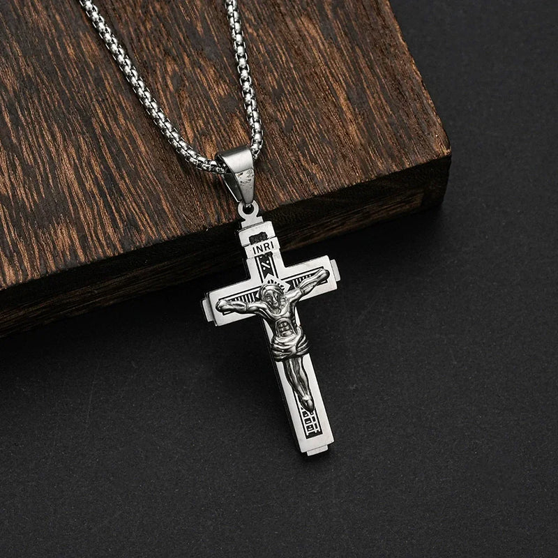 ✨【Oferta por tiempo limitado】✝️Collar con cruz de Jesús---✝️Esta cruz es un símbolo de Jesucristo.