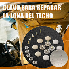 🔥【30 piezas】La lona del techo del automóvil se cae, fije el clip de fijación del clavo, modifique y restaure el interior del automóvil sin desmontarlo (kit de herramientas de instalación + destornillador + toalla incluido)