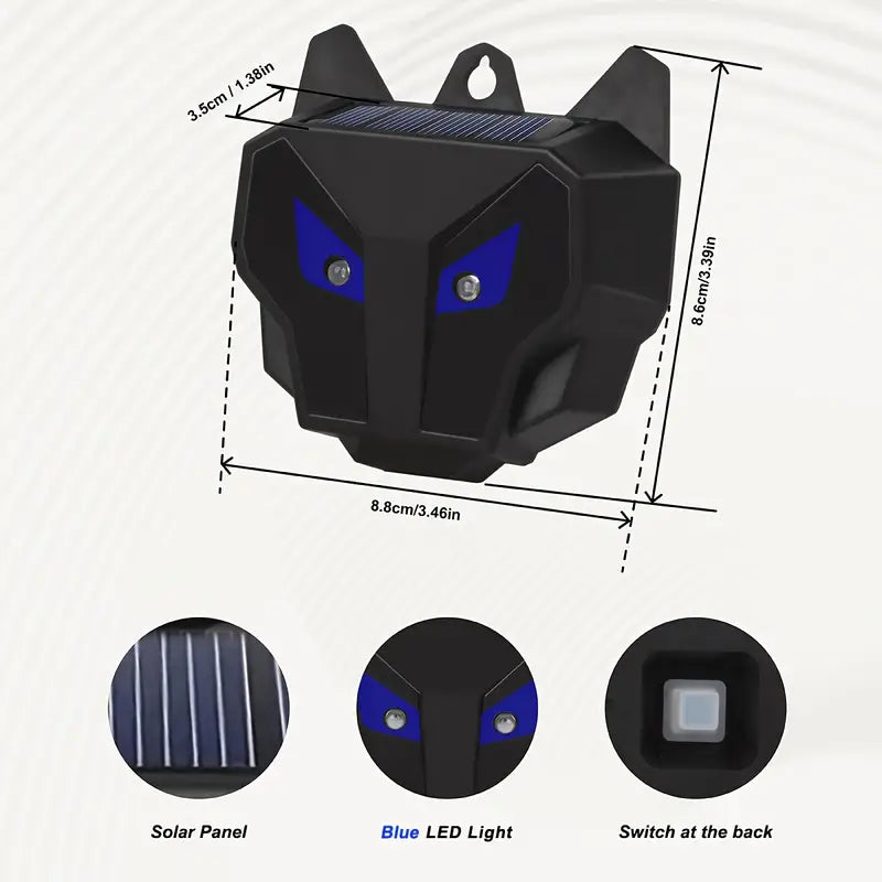 🔥【Oferta por tiempo limitado】Huerto Estanque de peces Campo de arroz Repelente solar de aves Alarma de luz y sonido