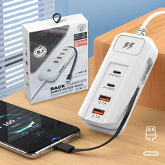 ⚡ Cable de extensión USB y protector de sobretensiones | Oferta con 50% de descuento | Hub inteligente de 4 puertos, carga rápida de 30 minutos y protector de sobretensiones | Mantén tu computadora y equipo de viaje en orden ✨