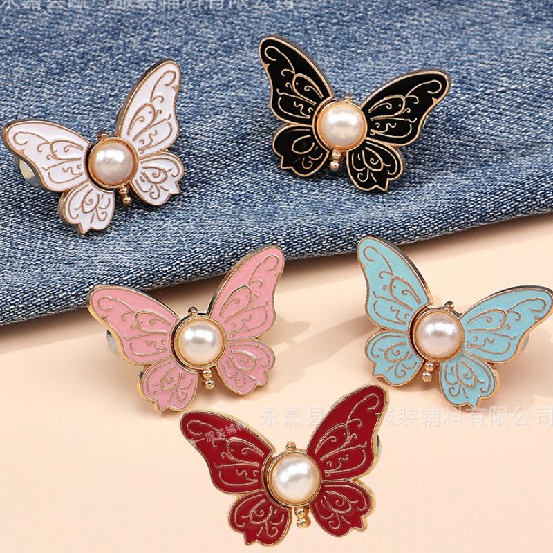 🌸🦋 COMPRA 5 Y LLÉVATE 5 GRATIS 🎁💜 Hebilla ajustable de cintura con forma de mariposa extraíble: sin herramientas, ajuste perfecto para jeans, faldas y vestidos ✨👗💃