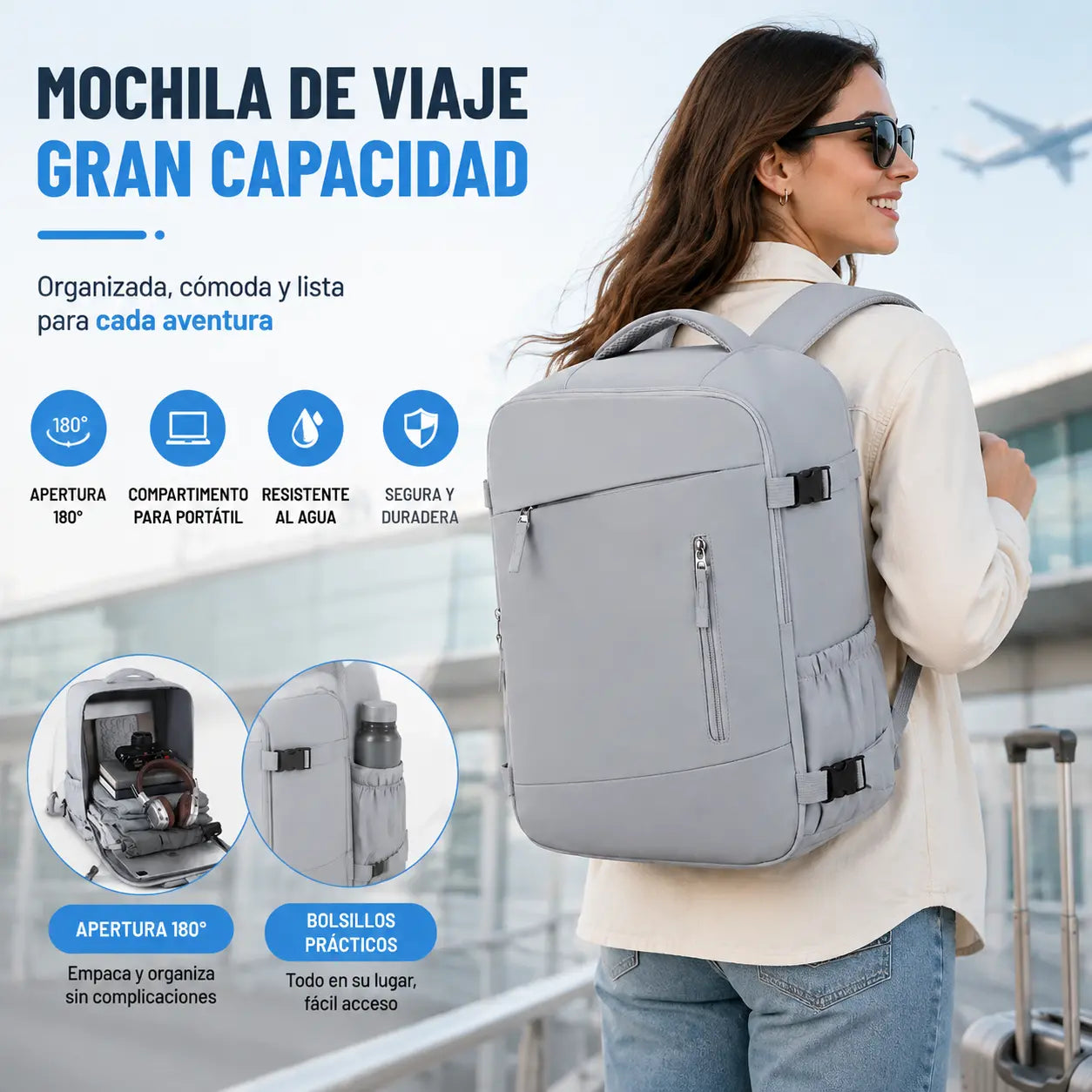 Bolsa de Mano Compacta y Resistente para Tus Escapadas ✈️