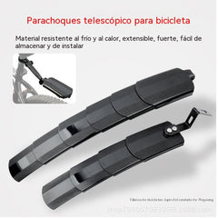 🚴【Guardabarros delantero + guardabarros trasero】Guardabarros portátil para bicicleta, plegable y telescópico para la lluvia.