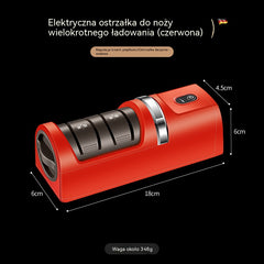 ⏳ Ograniczona czasowo zniżka 40%! 🔪 Wielofunkcyjna bezprzewodowa elektryczna ostrzałka do noży, akumulatorowa ✨