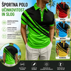🔥👔【S-6XL】Nova poletna moška črtasta 3D-tiskana POLO majica