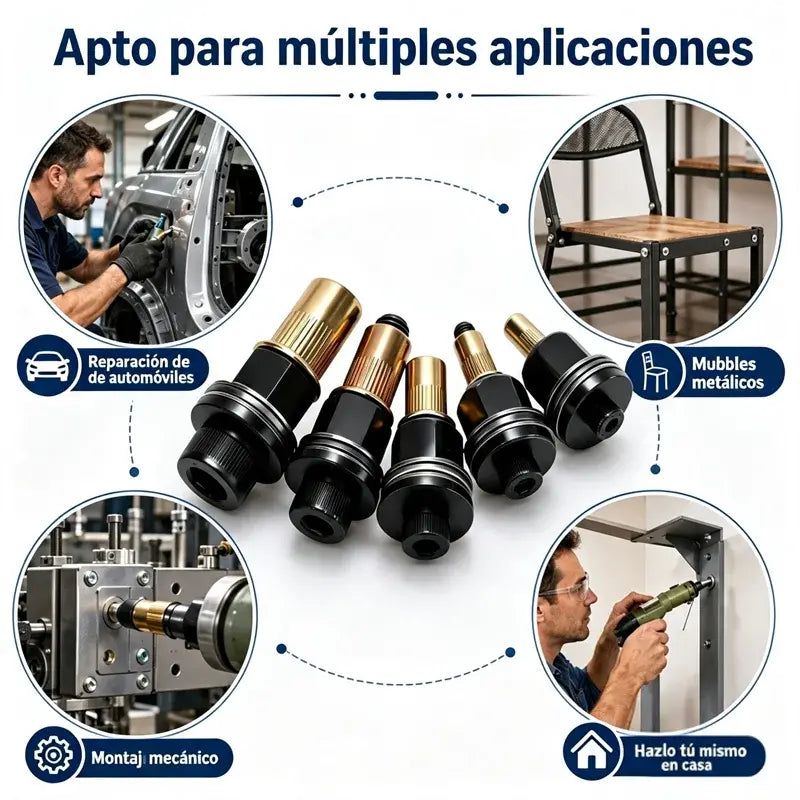 【75pcs】🛠️ Juego de Remachadora de Tuercas Manual | Herramienta Fácil para Colocar Tuercas Remachables en Metal, Chapas y Automóviles (M3-M6)🔧