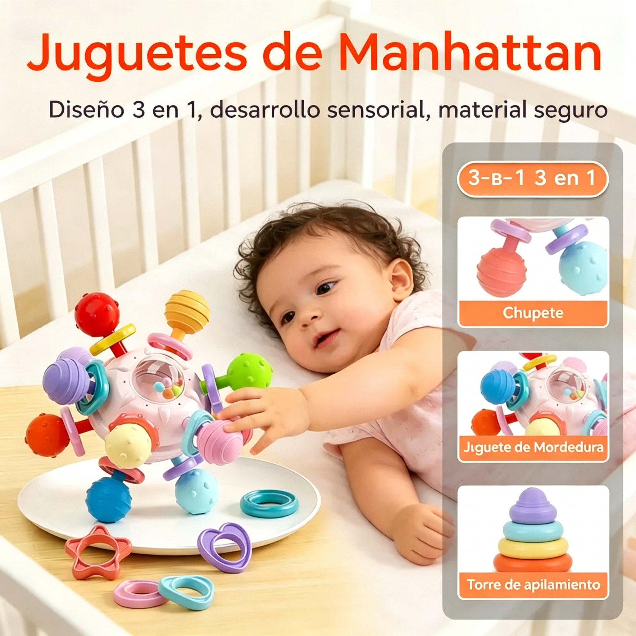 🎁👶👶 Regalos perfectos para niños y niñas: juguetes sensoriales para la dentición de los más pequeños.