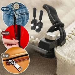 🔥（40 piezas）🎁Reparador de cremalleras universal: cabezal extraíble para una reparación rápida y sencilla de la cremallera.