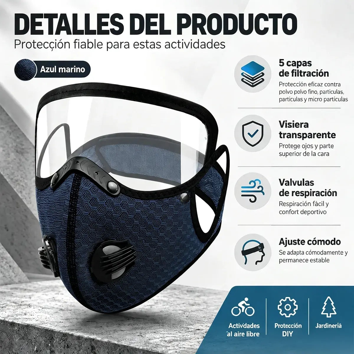 🧣【¡Compra uno, consigue uno gratis!】🚴 Mascarilla Térmica Deportiva con Visor HD Desmontable – Protección contra Frío, Polvo y Viento para Ciclismo, Cortacésped y Ambientes Polvorientos 🛡️