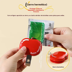 🍎（2 piezas）🍾 Abrebotellas magnético multifuncional con forma de manzana