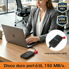 【16TB/32TB/64TB/128TB】⚡Unidades de estado sólido portátiles de alta velocidad