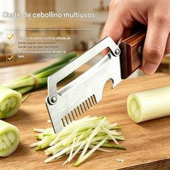🔥Compre 1 y obtenga 1 gratis（2 piezas）🧅🔪 Pelador de cocina multifuncional 3 en 1: ¡Pela, pica verduras, corta carne y abre botellas! 🔥