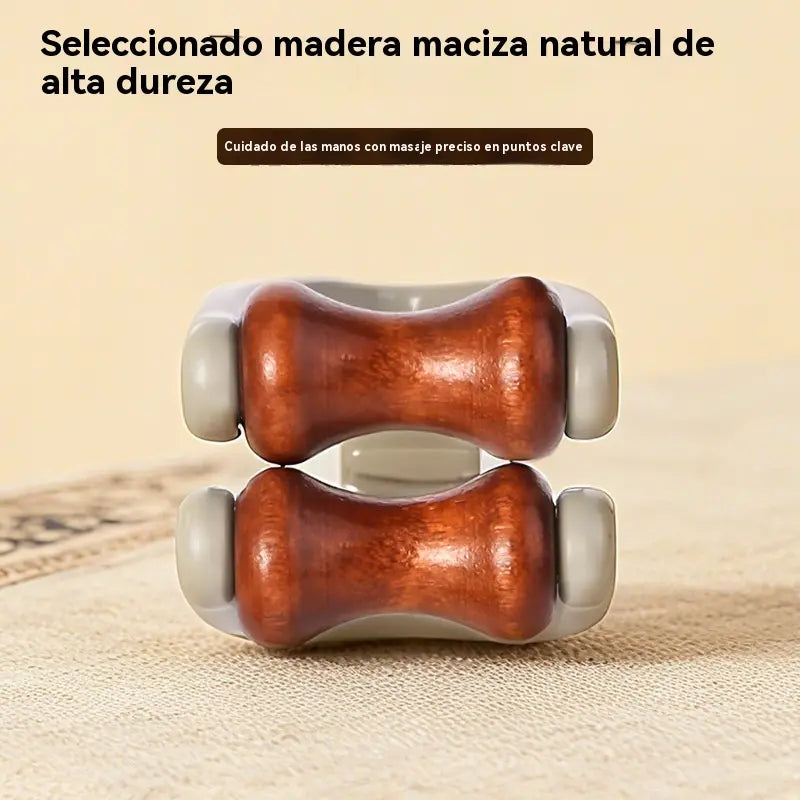 🎁【2 piezas】🌿 Masajeador de dedos de madera maciza: Los rodillos de madera natural ayudan a desbloquear los meridianos articulares y a aliviar la fatiga de las manos. 🌿
