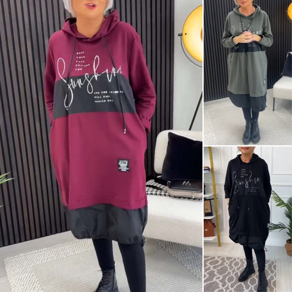 🔥🔥【S-5XL】【Compre 1 y obtenga 1 gratis】2025 Nuevo vestido con estampado grande de moda de otoño e invierno