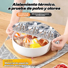 🔥【50 piezas 23 euros】 Cubierta térmica de papel de aluminio apto para alimentos