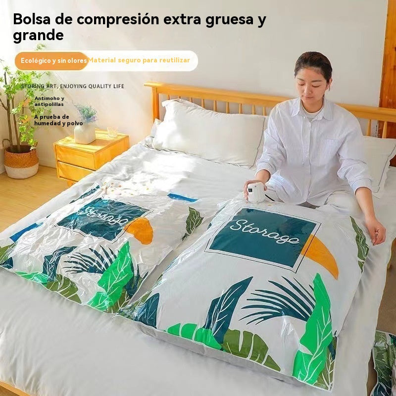 【5 artículos】Bolsas de compresión/bolsas de almacenamiento al vacío, ideales para guardar ropa y edredones, resistentes a la humedad y al polvo, y aptas para uso estacional.