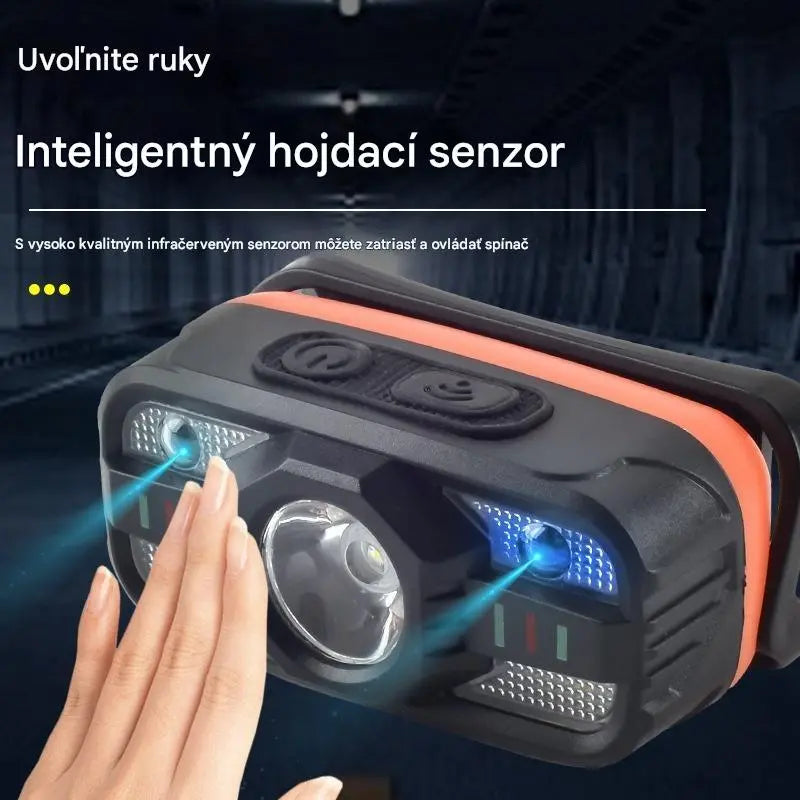 🌟💡Inteligentné USB nabíjacie LED indukčné svetlomety