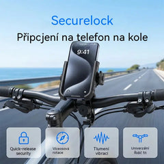 📢📢 Sleva 50 %! 🚴‍♂️ Rychloupínací držák telefonu na motocykl/kolo – s bezpečnostním zámkem a nárazuvzdorným polstrováním 📱