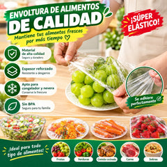 🔥【Oferta especial de último día: 50% de descuento】✨600 envoltorios de plástico reutilizables y flexibles aptos para alimentos