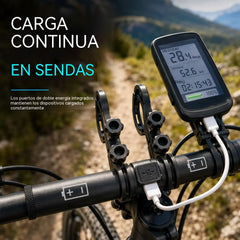 📢📢 ¡Oferta por tiempo limitado: 50% de descuento! 🚴‍♂️🛡️ Extensor para manillar de bicicleta: alimentación por USB, resistente al agua, doble soporte.