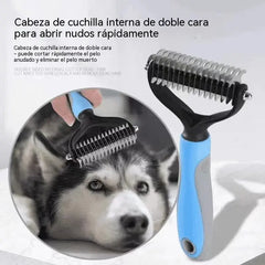 🐶【Compre 1 y obtenga 1 gratis，2 piezas】Cepillo de doble cara para el aseo de mascotas y la eliminación de pelo