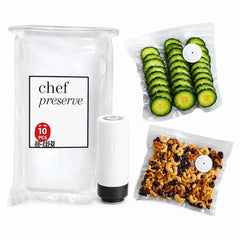 🌬️ Kit de bolsas de conservación al vacío para nevera con bomba de aire – Grado alimenticio, ahorra espacio y mantiene la frescura 🧊