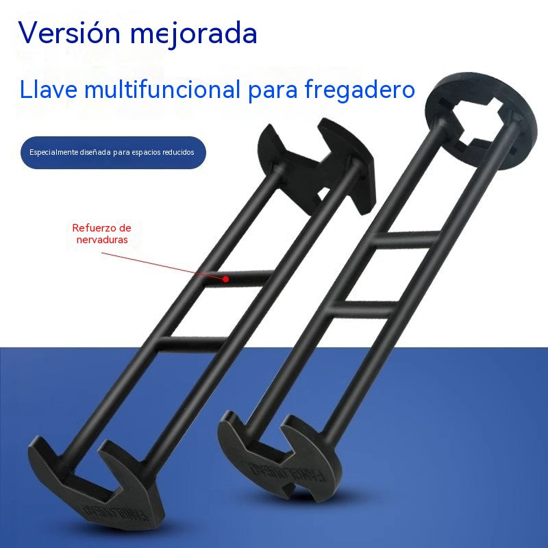 🔥【2 artículos por 28 €】🔥Llave multifuncional para fregadero, llave universal para tuberías de agua, herramienta para la instalación y reparación de fregaderos y grifos de baño