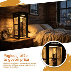 ✨⏰ Ambijentalna rasvjeta u obliku retro telefonske govornice u ograničenom izdanju: Nostalgičan dizajn koji stvara toplu i privlačnu atmosferu.💡📞