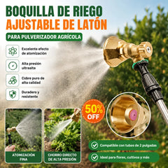 💦Boquilla de Riego Ajustable de Latón para Pulverizador Agrícola 🌾