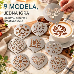 Šablona od nehrđajućeg čelika za latte art
