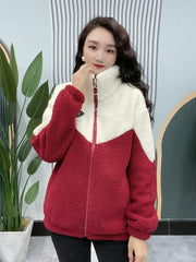 🔥【Compra uno y llévate otro gratis】🐏【M-4XL】Chaqueta de lana de invierno, chaqueta de algodón, chaqueta de algodón de lana de cordero gruesa, chaqueta cálida
