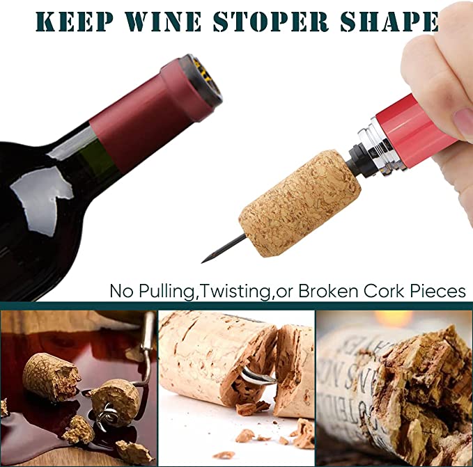 🎉【Compra uno y llévate otro gratis】✨🍷 Abrebotellas neumático de aguja para vino tinto