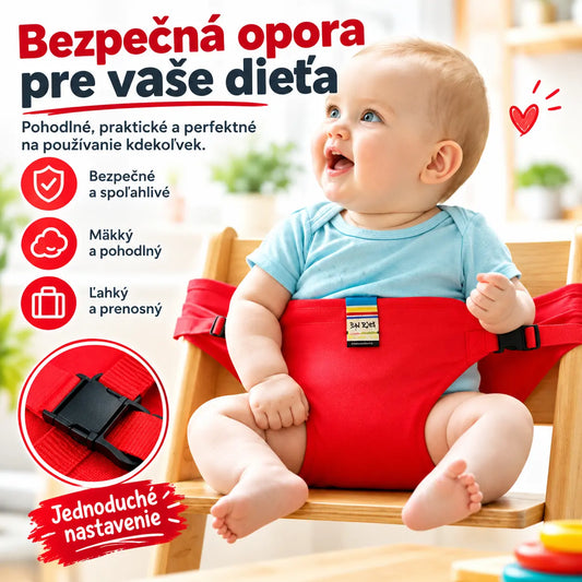 👶 Nepostrádateľný produkt na kŕmenie detí na cestách! Bezpečnostný pás pre prenosnú detskú stoličku, pripravený na použitie jedným kliknutím, s ochranou proti pádu! ✨🎒