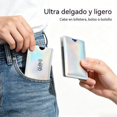 8 piezas 22€🔒 8 Fundas con Bloqueo RFID para Tarjetas – Protección para Tarjetas Bancarias e Identificación