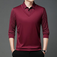 👔【Ofertă specială de toamnă】Costum bărbătesc din două piese, din imitație de chenilă