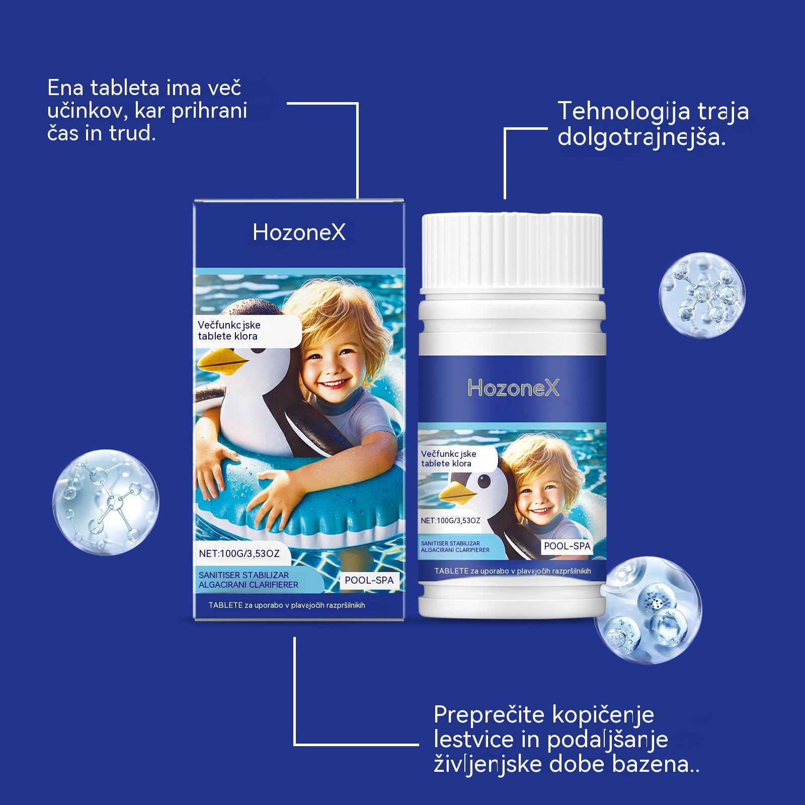 🔥Kupite 1 in dobite 1 brezplačno (2 steklenički) Šumeče tablete za čiščenje bazenov