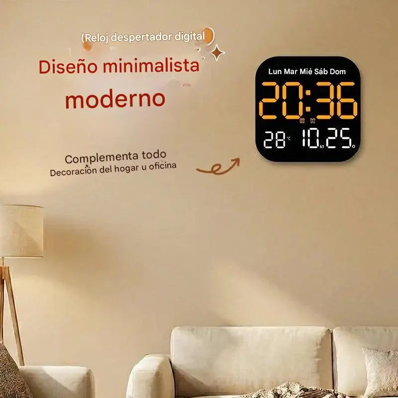 🕰️ Reloj digital para el hogar/oficina con brillo ajustable y funcionamiento silencioso por la noche. También muestra la temperatura. 🌙