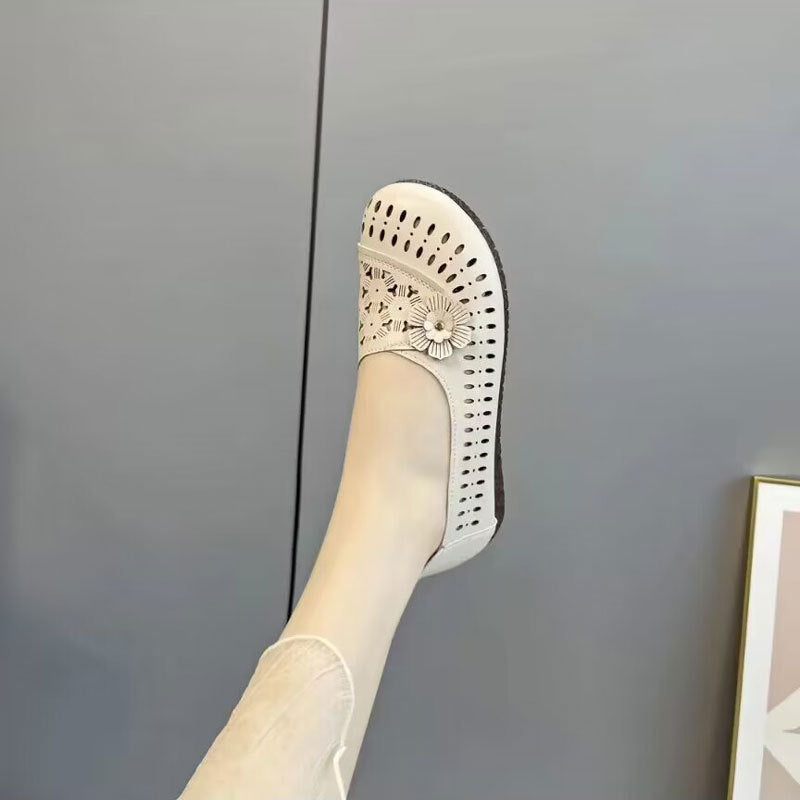 👡【35-40】Zapatos de mujer, zapatos de piel de vacuno suaves y antideslizantes