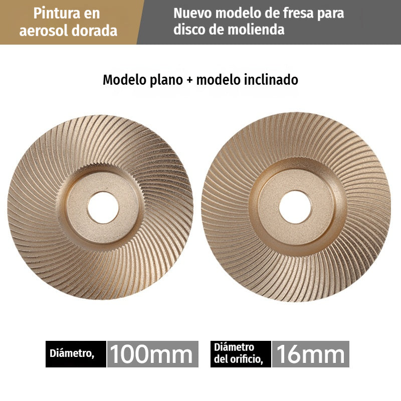 【2 piezas】⚙️Discos y fresas de lijado para madera | Compatibles con amoladora angular ✨