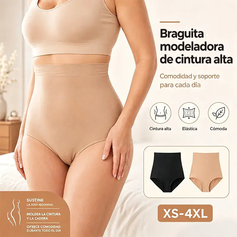 👙【Juego de 2 piezas】✨ Bragas Moldeadoras de Cintura Alta con Efecto Levanta Glúteos – Sin Costuras, Transpirables y con Sujeción para una Silueta Perfecta 🍑