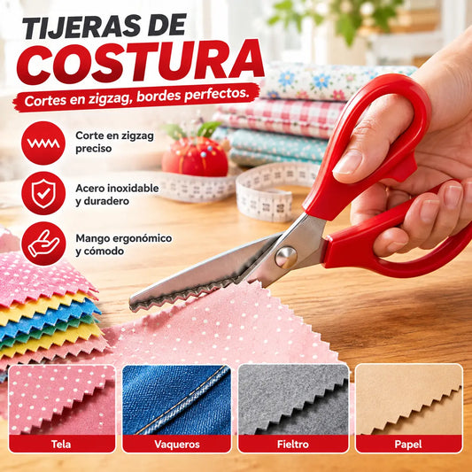 ✂️ Tijeras dentadas profesionales – Tijeras de tela afiladas y dentadas