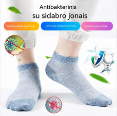 🔥10 porų už 25 €⚡🧦 Kvėpuojančios, antibakterinės ir kvapą neutralizuojančios vyriškos kojinės