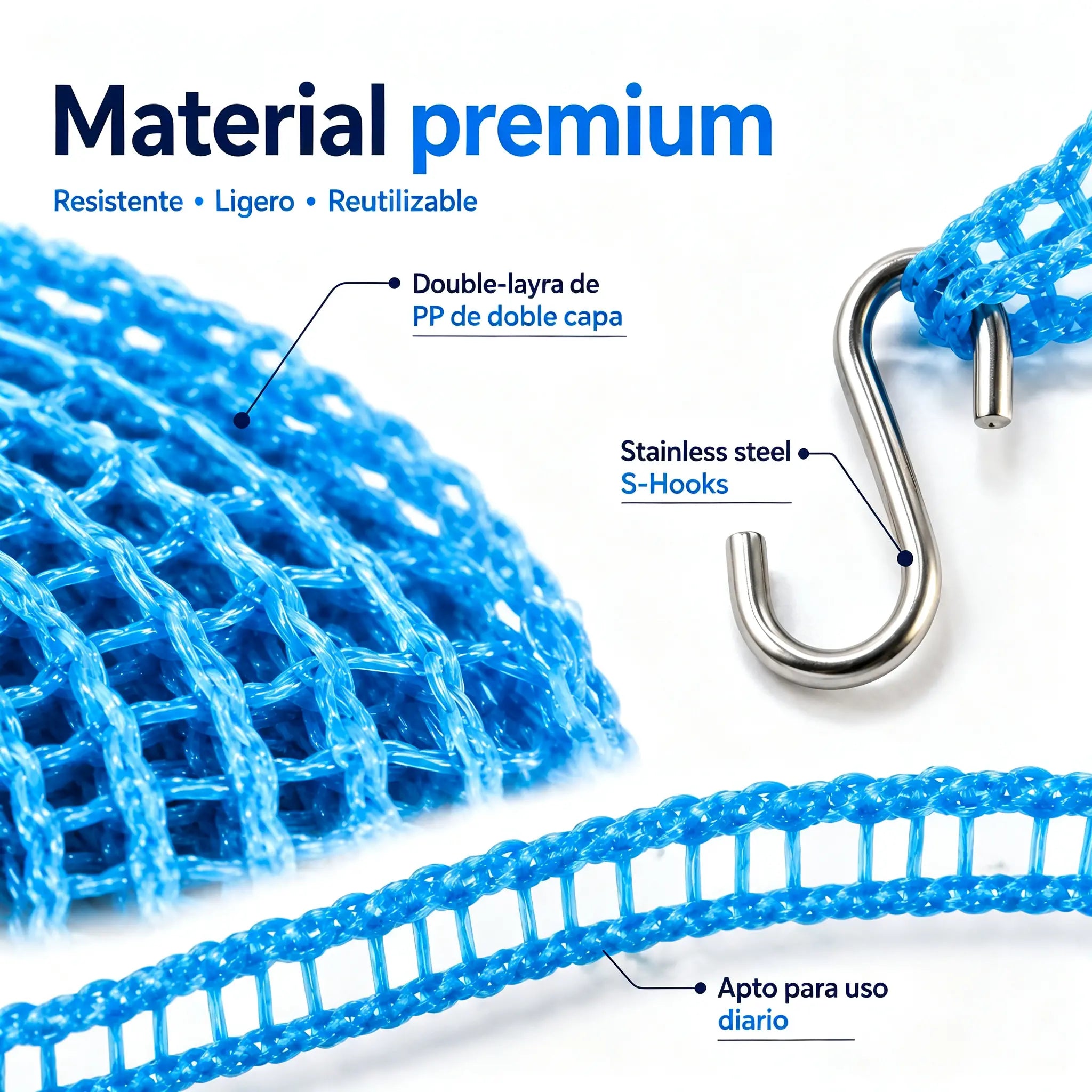💥【Juego de 3 piezas, 10 metros de largo】🔗 Tendedero grueso, antideslizante y resistente al viento 👕 Evita que la ropa se vuele con el viento 🌬️